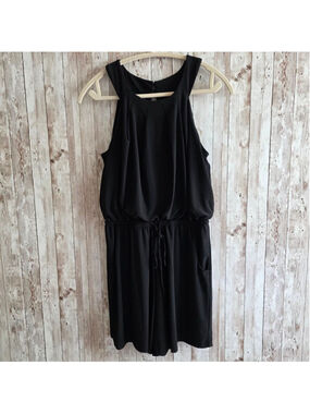 EMMA & MICHELE Black Sleeveless Romper S